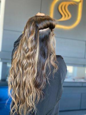 Invisible weft hair extensions