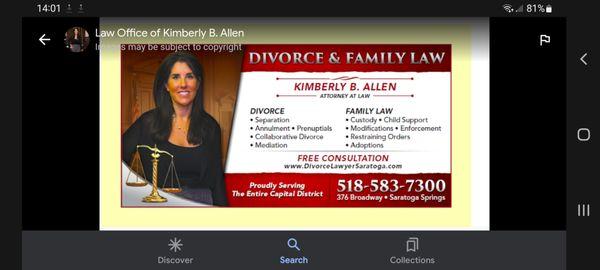 This is the screenshot that I found on her website and if you see the video she ask to call her for a free consultation