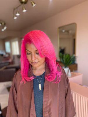 Bleach and tone Pink !