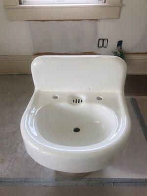 This sink had not been refinished in at least 25 years, probably longer. It looks great.