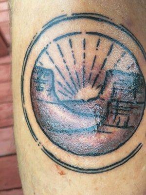 This was my Grand Canyon tattoo. We did the rim2rim2rim on my bday and Gavon kllled it! Thanks man. ‍