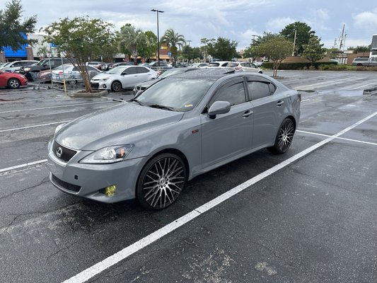 Look what a difference the wheels made my car look like under 25 minutes