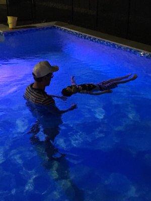 Nighttime swimming