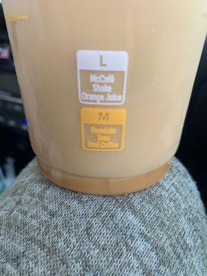 The label that says this is a medium for ice coffee