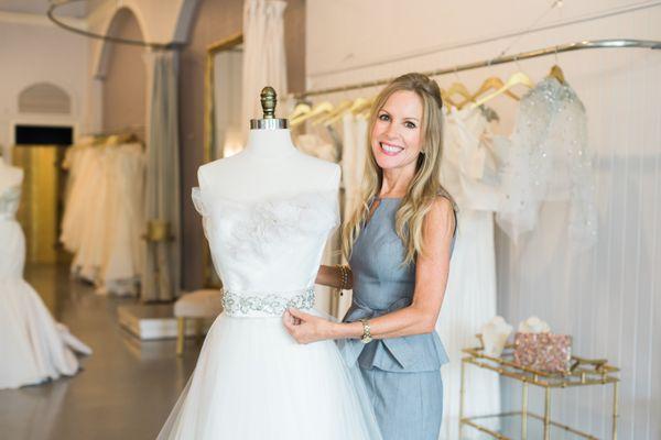 Southern Protocol Bridal Curator Michelle with a Carol Hannah gown.