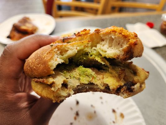 Garlic Knot Eggplant Sandwich