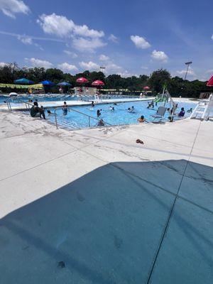 Pool area, lifeguards