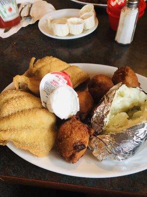 Catfish fillet dinner