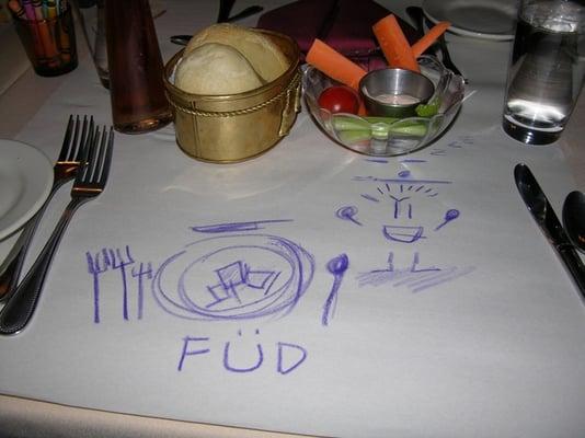 Yes, you can draw on the tables (photographed by Dave Hong)