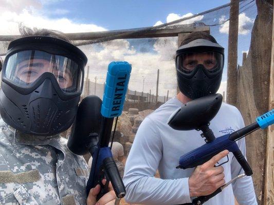 Masks and Paintball guns