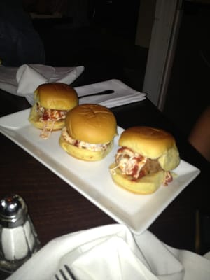 Sister  Lisa meat ball sliders. Looks good and taste good.