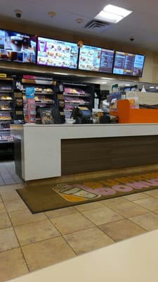 Dunkin Donuts main register area.