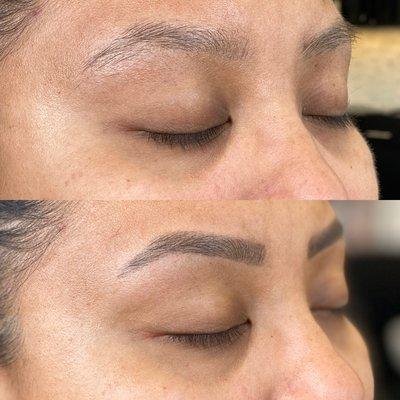 Eyebrow waxing and tinting by Amanda.