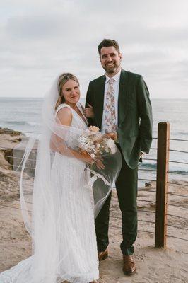 Wedding dress and suit