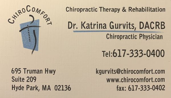 ChiroComfort Business Card