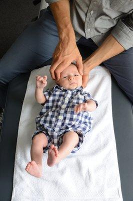 West Los Angeles Baby Chiropractor.  Torticollis treatment (baby keeps head primarily in one position) Gentle baby Chiropractic