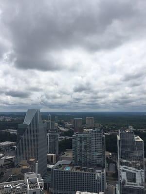 Views from the 41st floor on a cloudy day