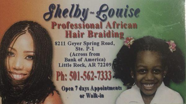 Shelby Louise African Hair Braiding