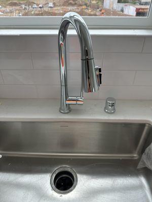 Installing a brand new pull up kitchen faucet