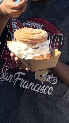 Vanilla gelato churro sandwich