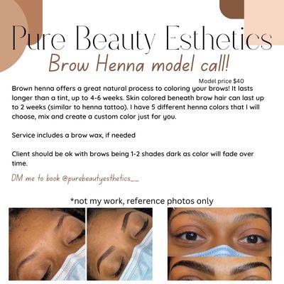 Brow henna