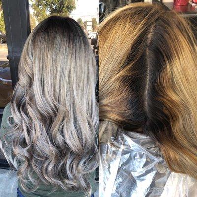 Gorgeous transformation balayage and baby lites