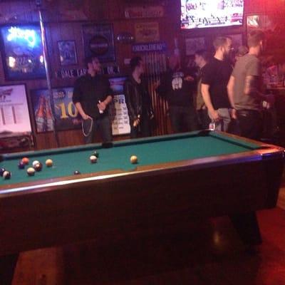 Yup that's Brendon Urie from Panic! at the Disco hanging out by the pool table