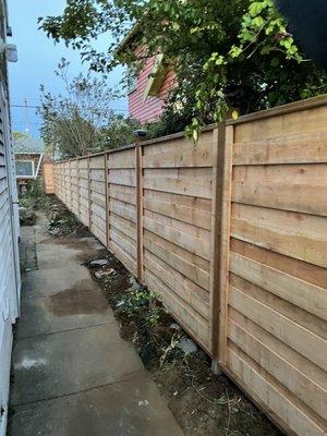 Horizontal Cedar Fence