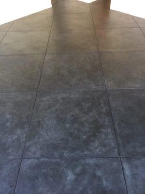 Stained concrete floor