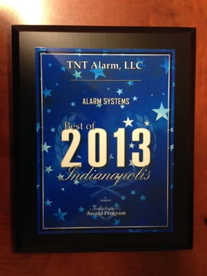 Best of Indianapolis 2013 Award in the Alarm Industry