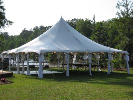 Pole tents big and small. 229-883-5777