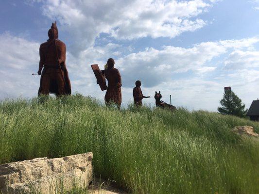 The Osage Trail sculpture garden dedicated to the Osage Nation.