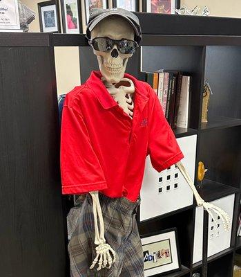 Bones stopped in for a tune up before his upcoming golf outing