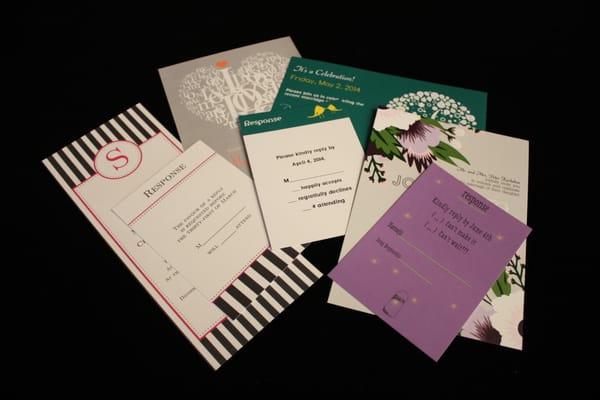 We print save the dates, invites and announcements.