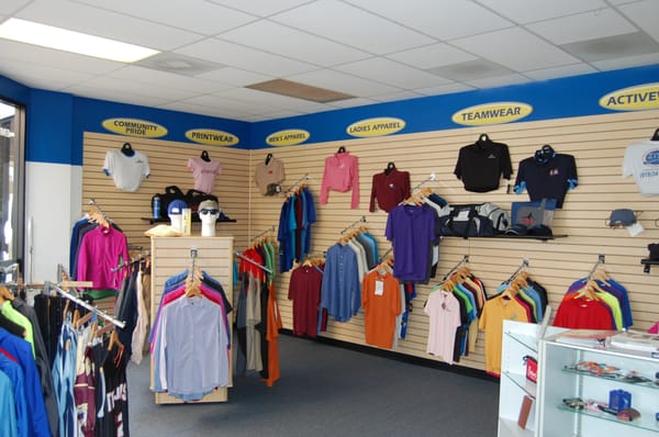 Wide assortment of corporate and sports apparel