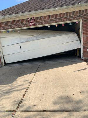 Door falling off its tracks