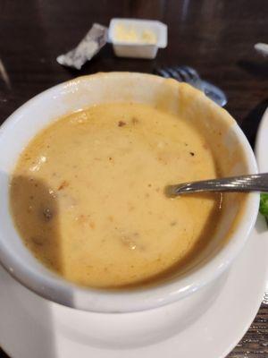 Beer Cheese Soup included with Salad Bar