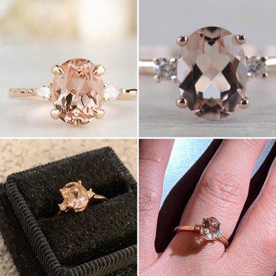 Top left: original online photo.  The rest: my ring with my modifications!  My experience with My Concierge Jeweler: Priceless