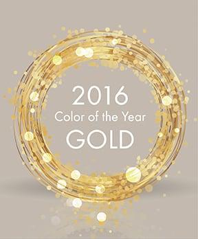 All that glitters just might be gold with York Wallcoverings 2016 color of the year, available at Leland's Wallpaper