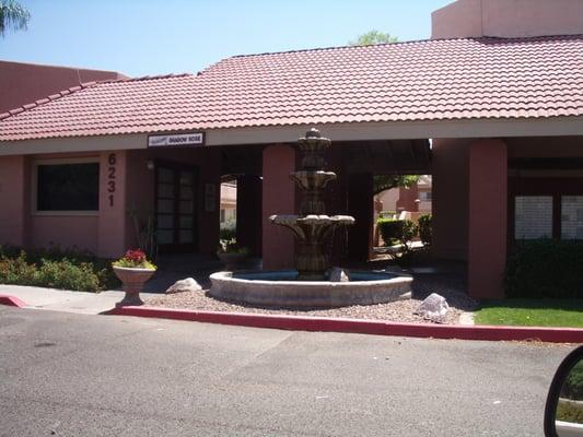 Fountain in front of office