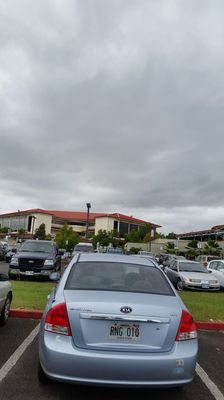 A view of the university class building (UCB) from the red zone 2 parking lot.