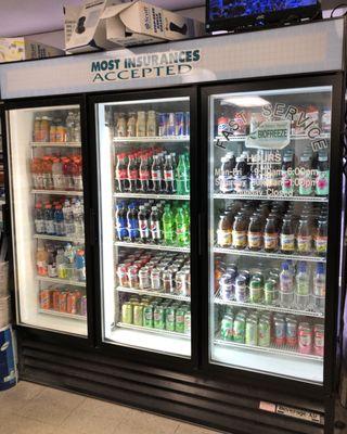 Refrigerated drinks, sodas, and juices