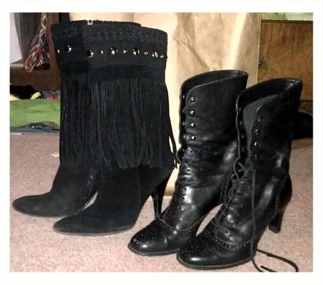 The two pairs of boots I've taken to Paul's