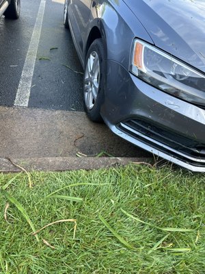 debris all over the street and cars