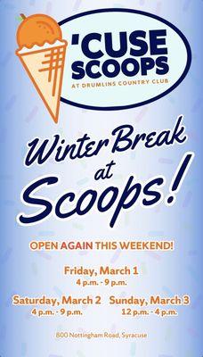 Winter Weekend Opening!