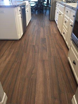 Tile wood look floors in Richwood.