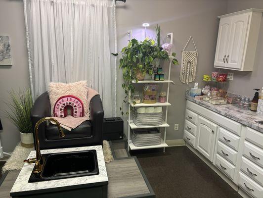 Pedicure area