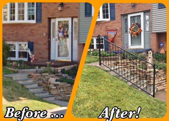 Hand-railing install. From the smallest repairs to Complete Renovations. TopNotch Construction is your Home-improvement Company of Choice.