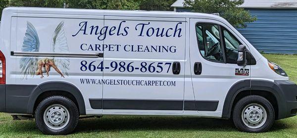 1 of the company's vans.  Put an angel in your driveway