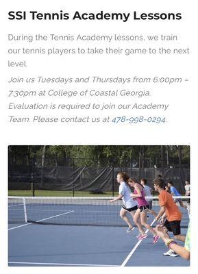 St Simons Tennis Academy